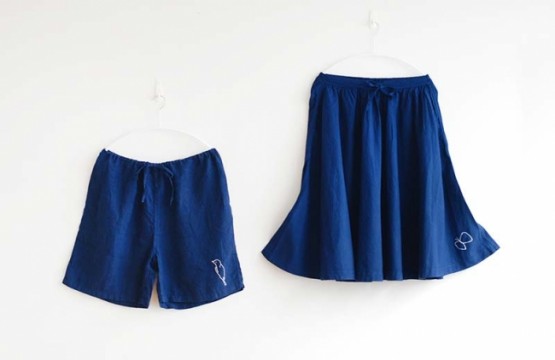 （左）ショートパンツ （右）スカート