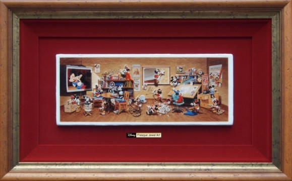  〈ディズニーキャラクター〉アートコレクション  Many Stories Of Mickey Mouse Are All Gathering　額装サイズ：46.5cm×76cm　 228,000円　©Disney 